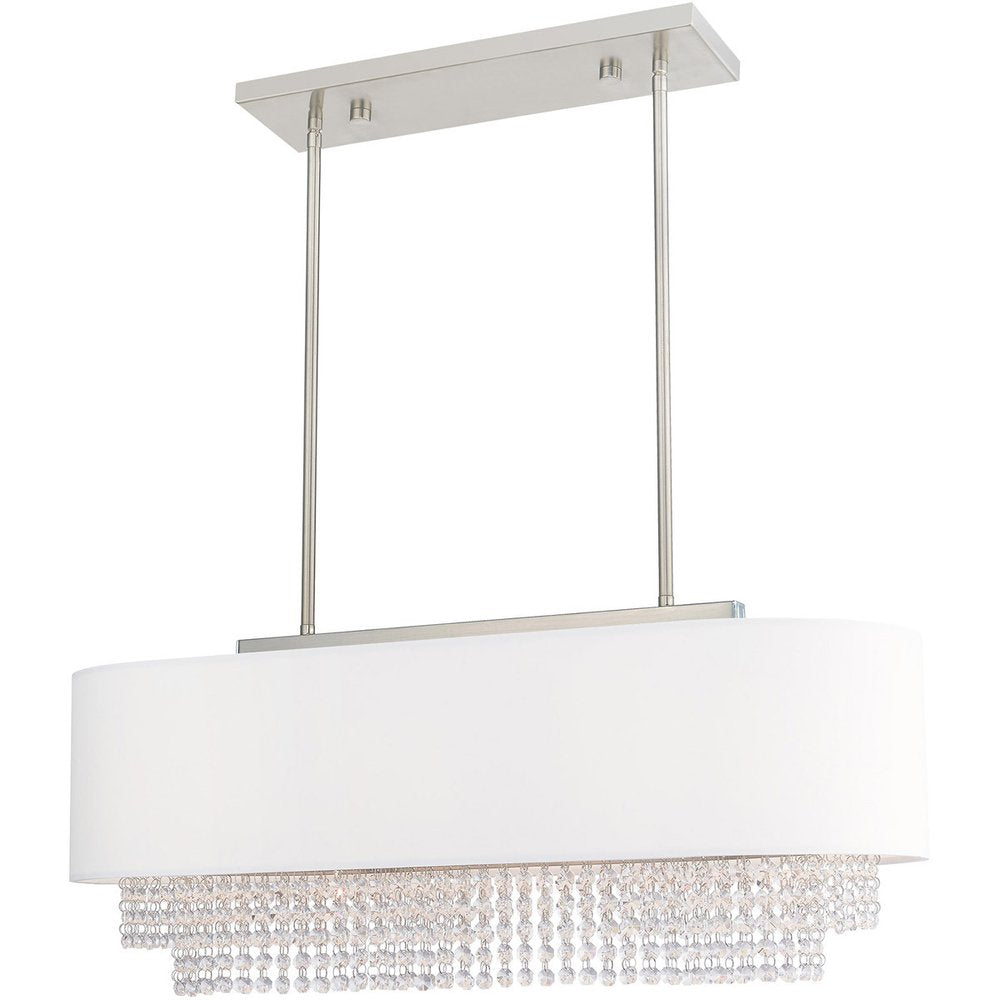 Three Light Dimmable Chandelier With Shades