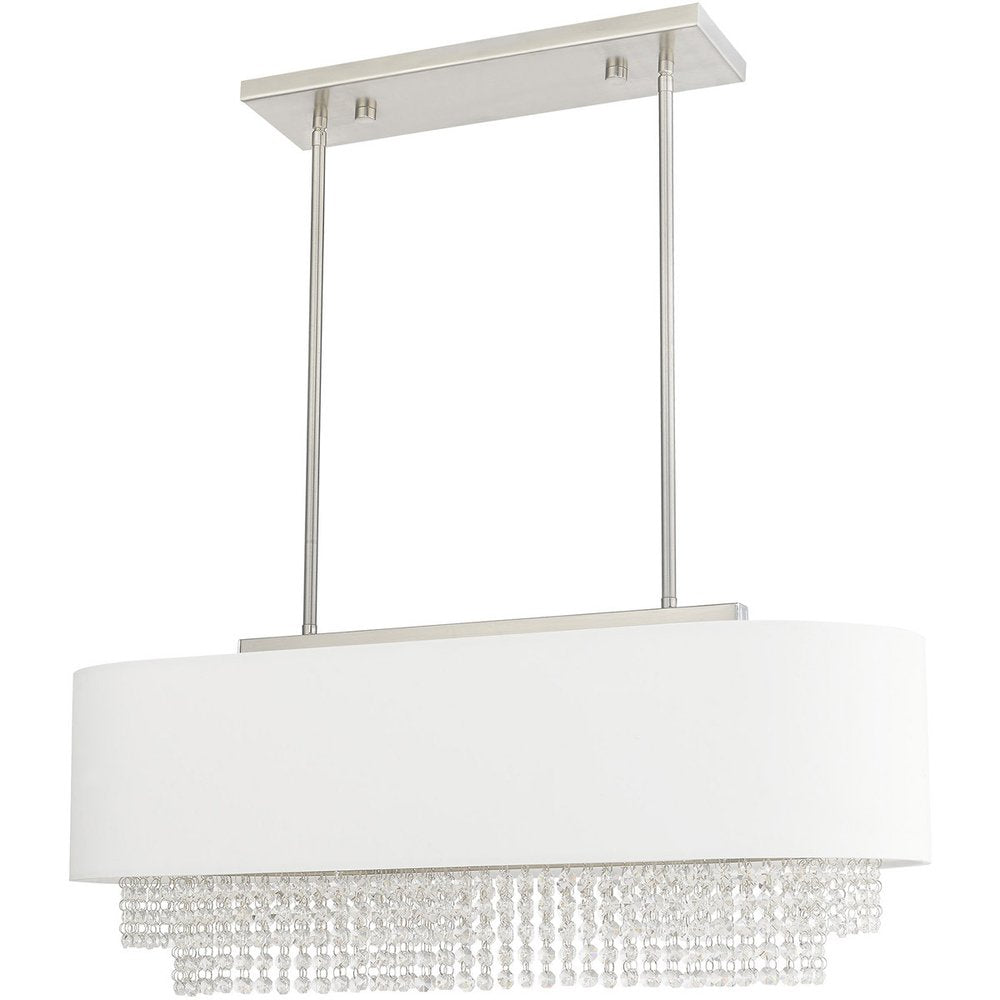Three Light Dimmable Chandelier With Shades