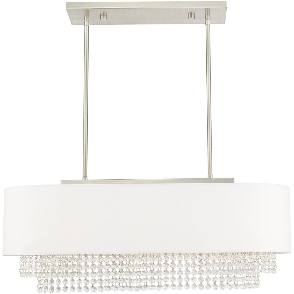 Three Light Dimmable Chandelier With Shades