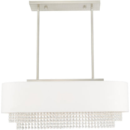 Three Light Dimmable Chandelier With Shades