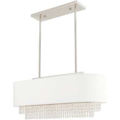 Three Light Dimmable Chandelier With Shades
