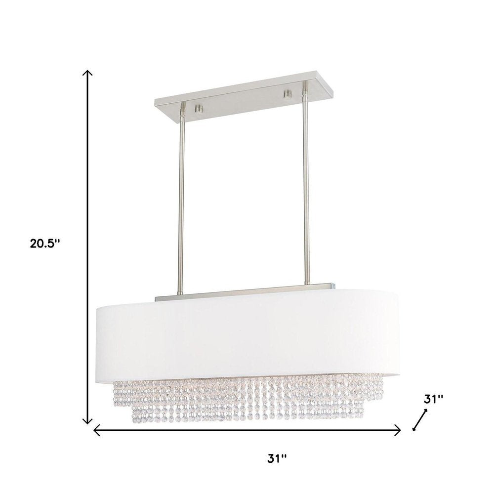 Three Light Dimmable Chandelier With Shades