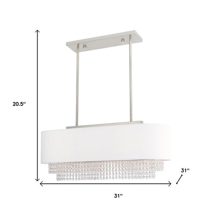 Three Light Dimmable Chandelier With Shades