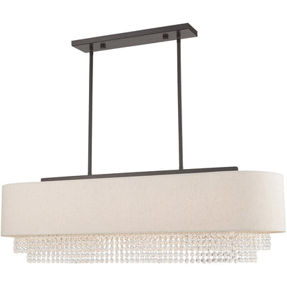 Five Light Dimmable Chandelier With Shades