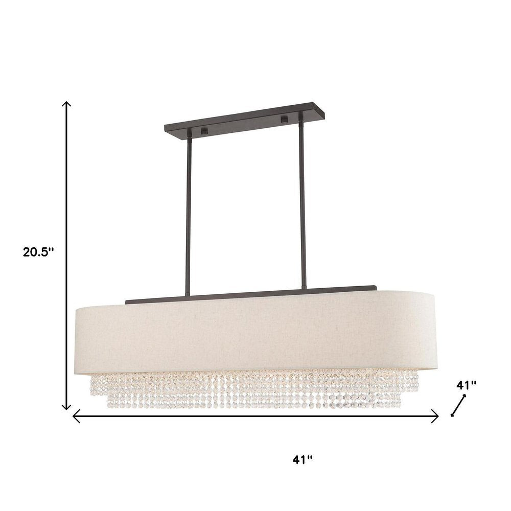 Five Light Dimmable Chandelier With Shades