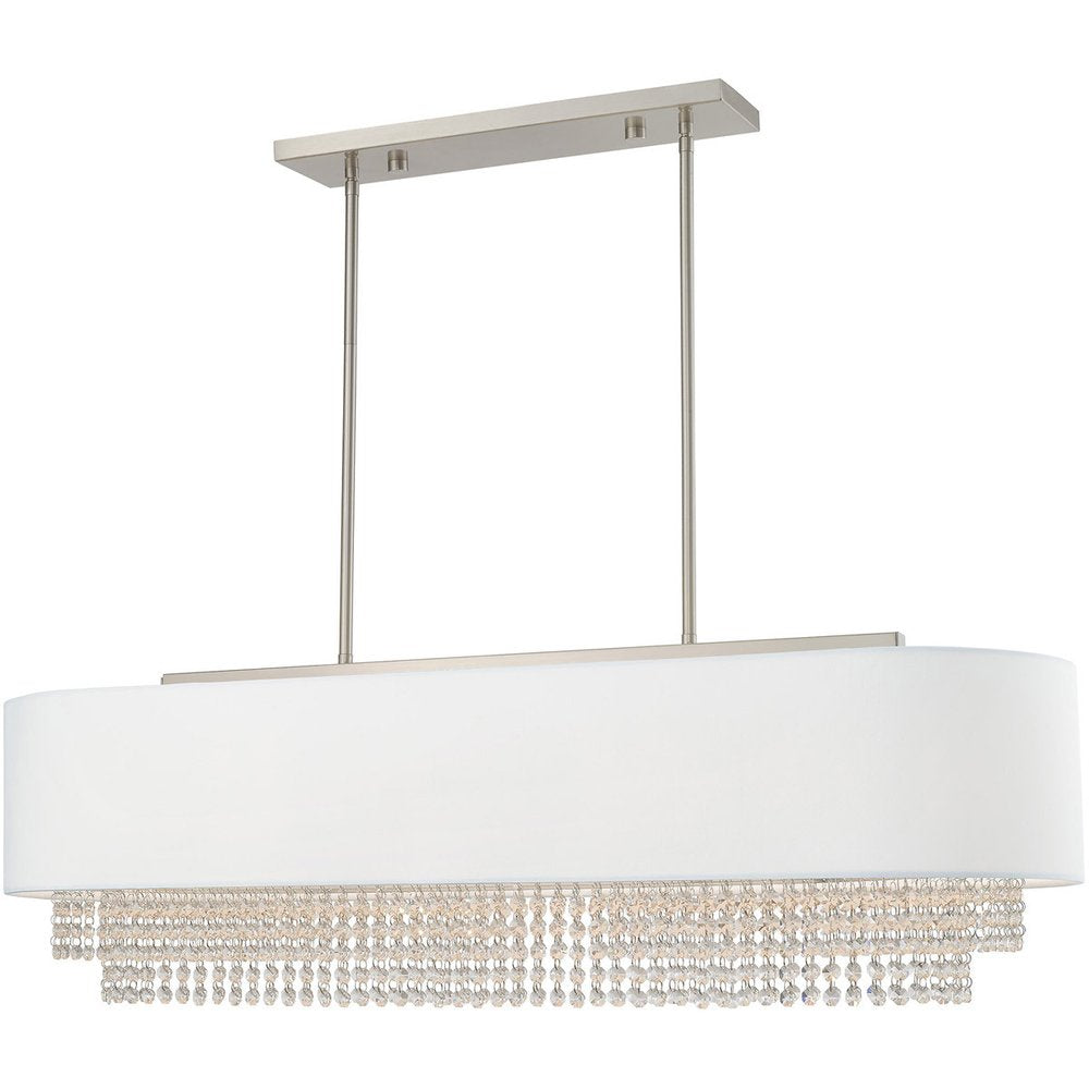 Five Light Dimmable Chandelier With Shades