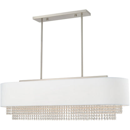 Five Light Dimmable Chandelier With Shades