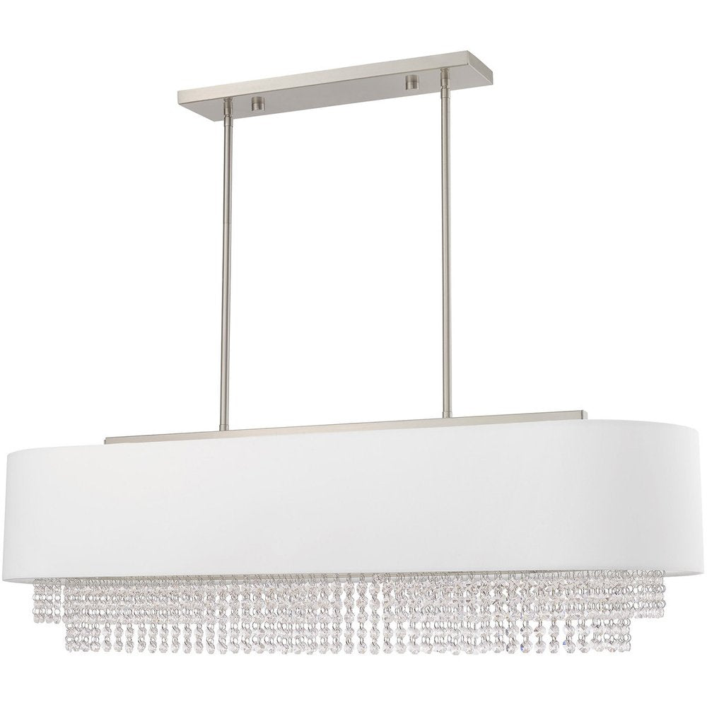 Five Light Dimmable Chandelier With Shades