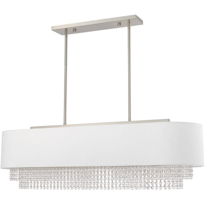 Five Light Dimmable Chandelier With Shades