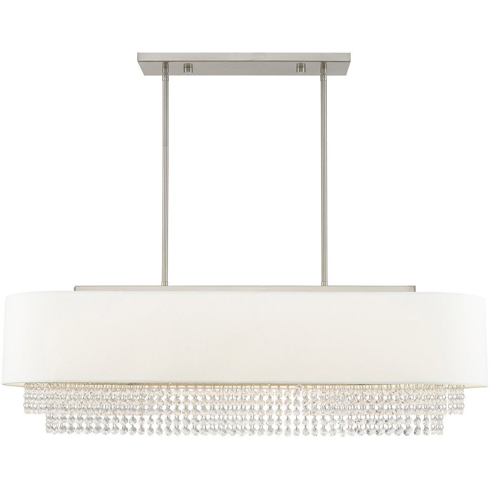Five Light Dimmable Chandelier With Shades