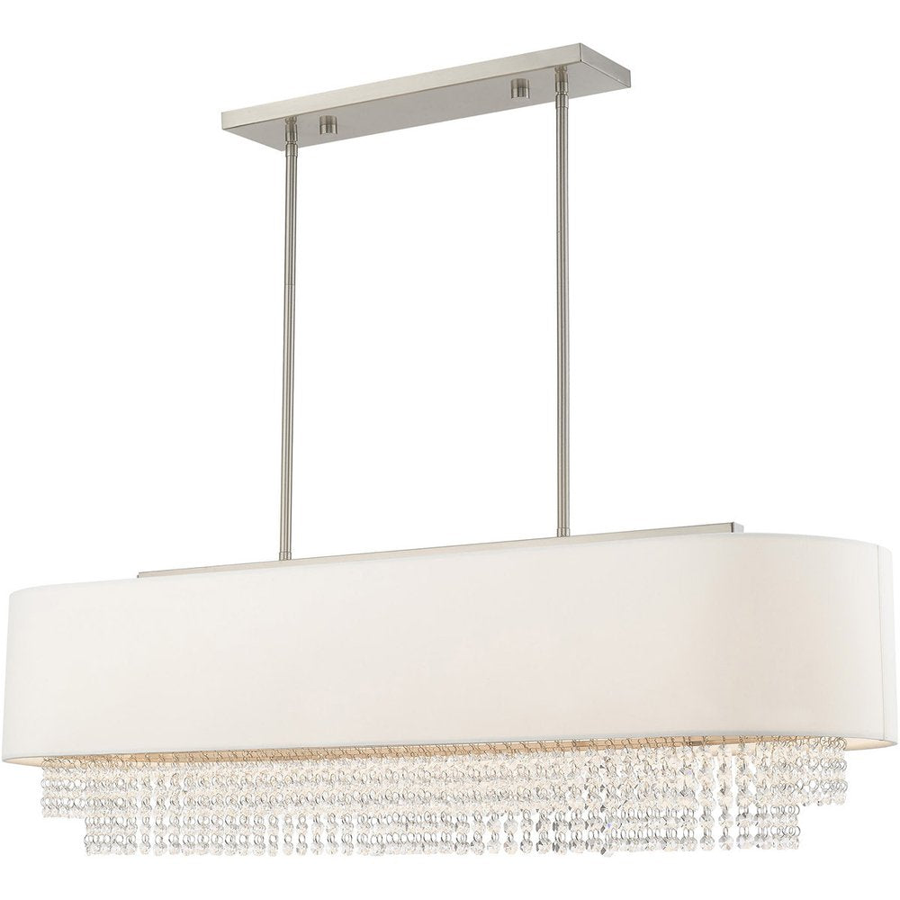 Five Light Dimmable Chandelier With Shades