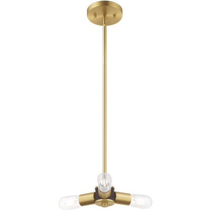 Three Light Dimmable Chandelier With Shades