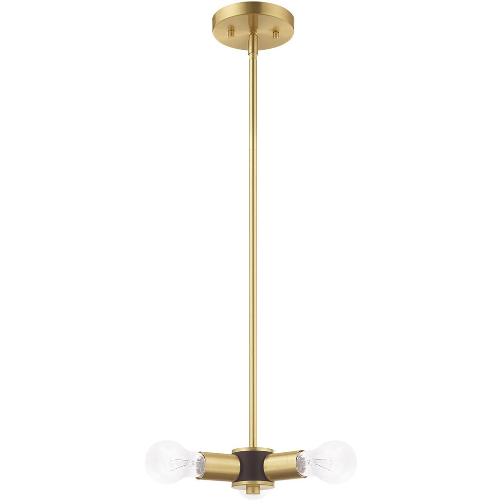 Three Light Dimmable Chandelier With Shades