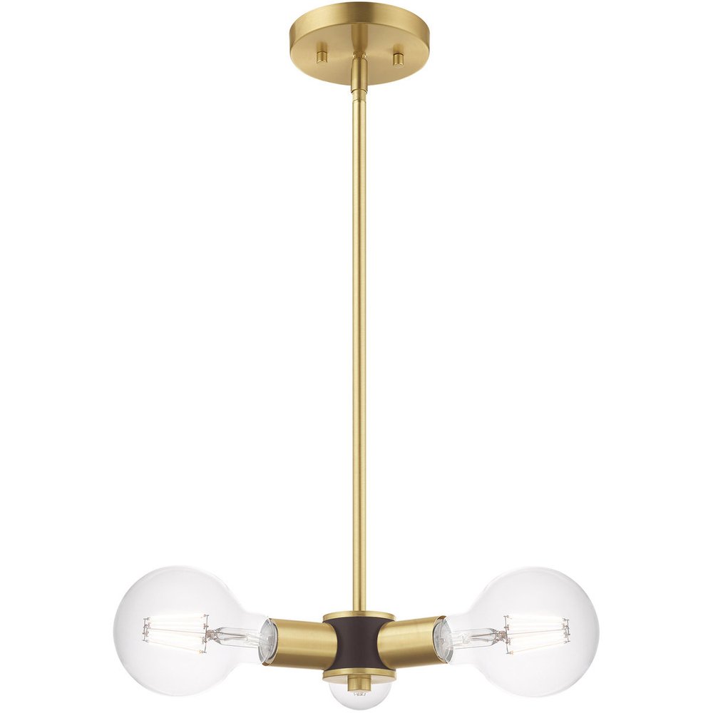 Three Light Dimmable Chandelier With Shades