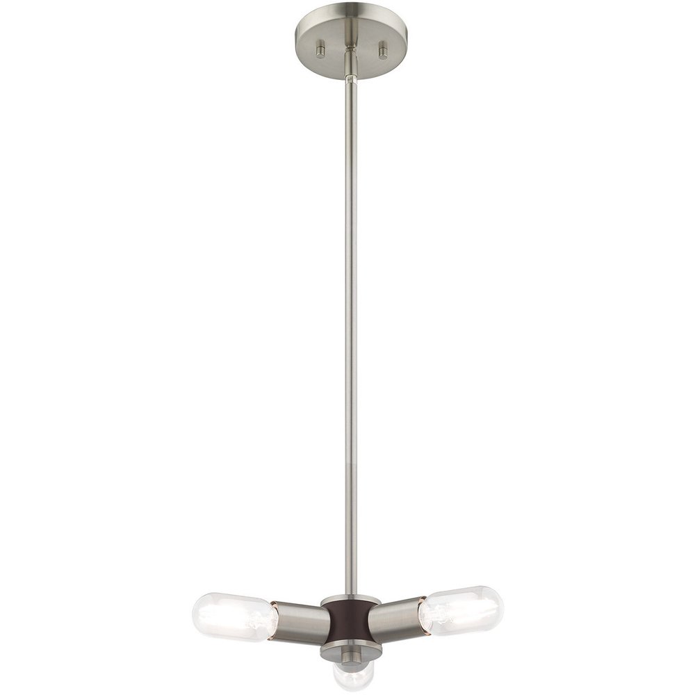 Three Light Dimmable Chandelier With Shades