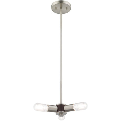 Three Light Dimmable Chandelier With Shades