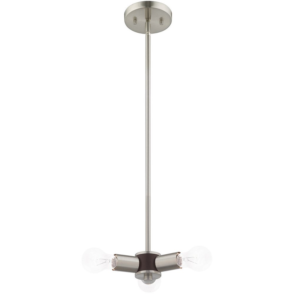 Three Light Dimmable Chandelier With Shades