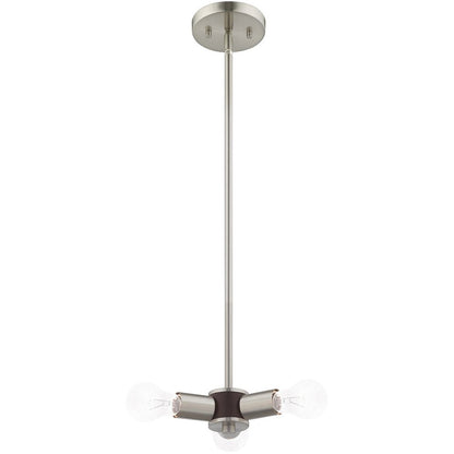 Three Light Dimmable Chandelier With Shades
