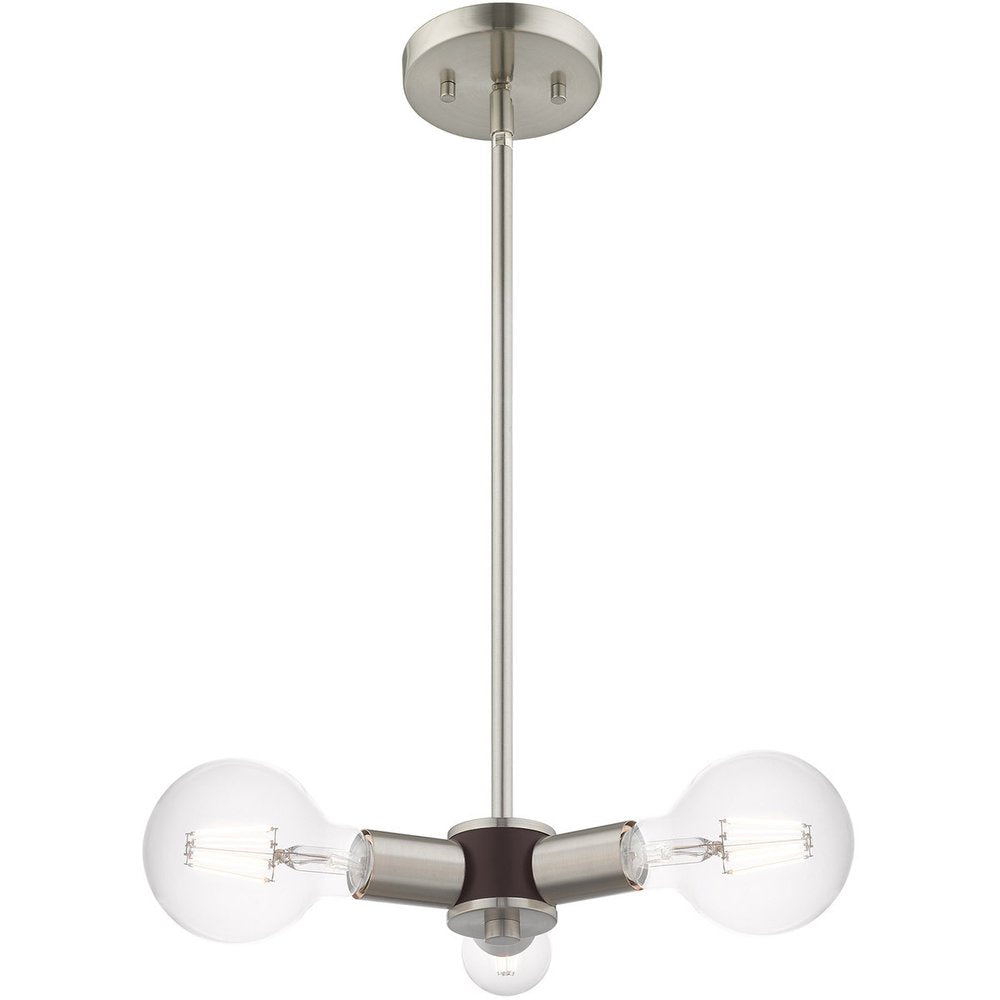 Three Light Dimmable Chandelier With Shades