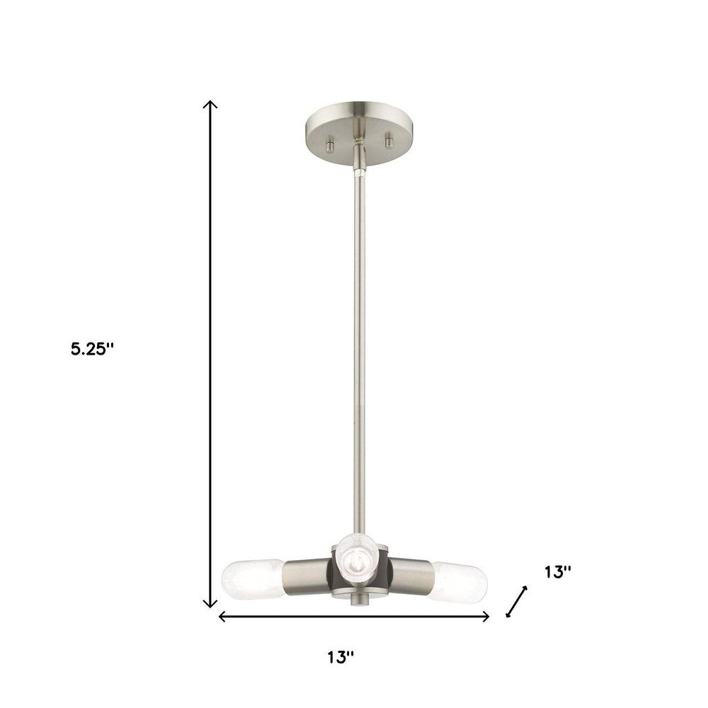 Three Light Dimmable Chandelier With Shades