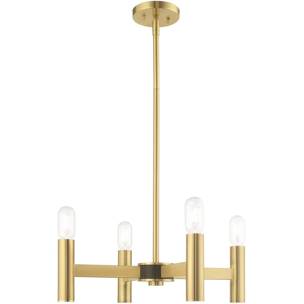 Four Light Dimmable Chandelier With Shades