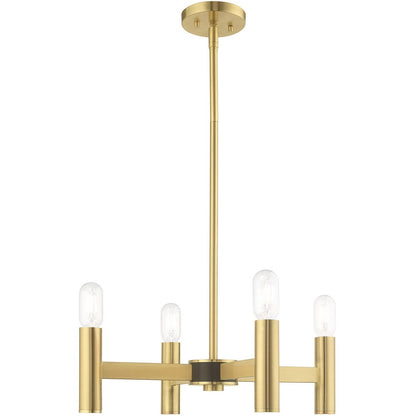 Four Light Dimmable Chandelier With Shades