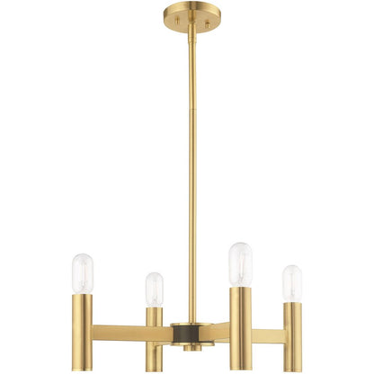 Four Light Dimmable Chandelier With Shades
