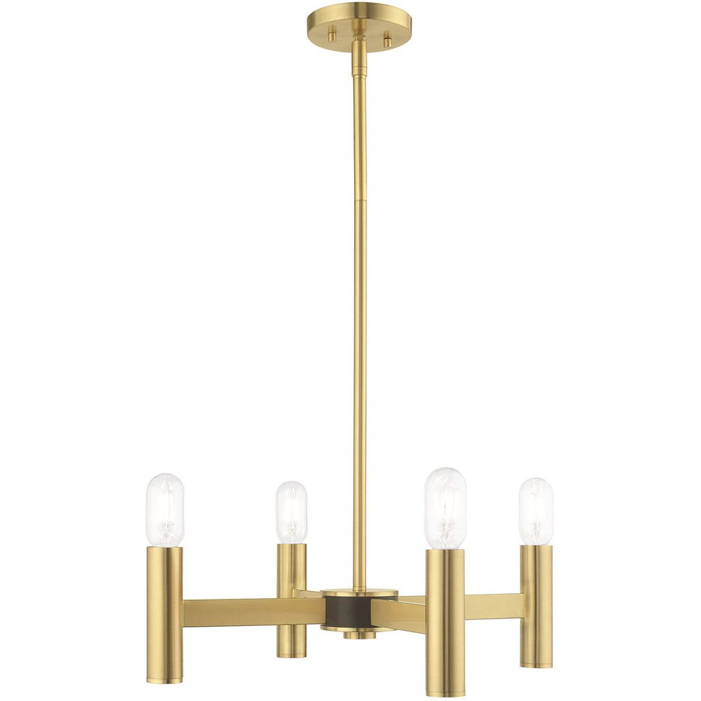 Four Light Dimmable Chandelier With Shades