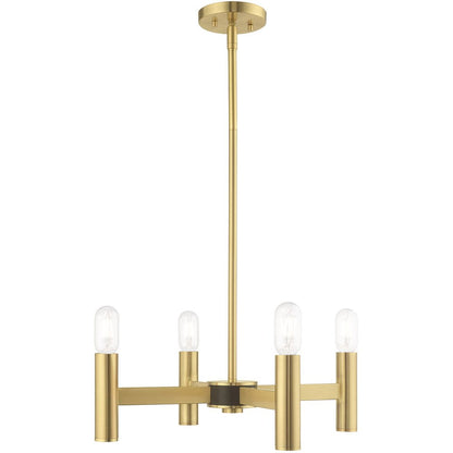 Four Light Dimmable Chandelier With Shades