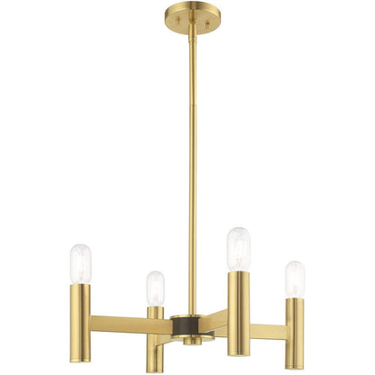 Four Light Dimmable Chandelier With Shades