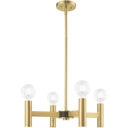Four Light Dimmable Chandelier With Shades