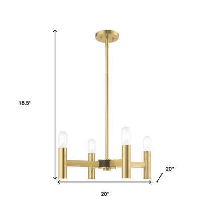 Four Light Dimmable Chandelier With Shades