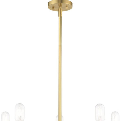 Five Light Dimmable Chandelier With Shades