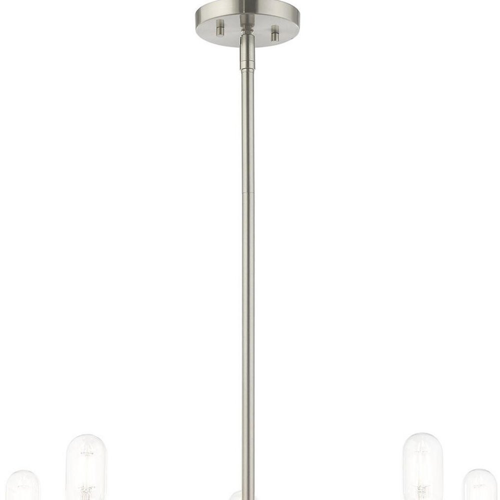 Five Light Dimmable Chandelier With Shades