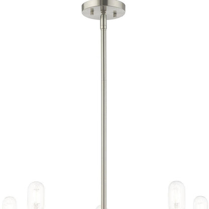 Five Light Dimmable Chandelier With Shades