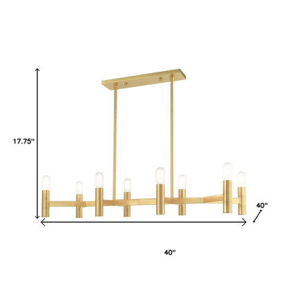 Eight Light Dimmable Chandelier With Shades