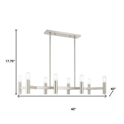 Eight Light Dimmable Chandelier With Shades