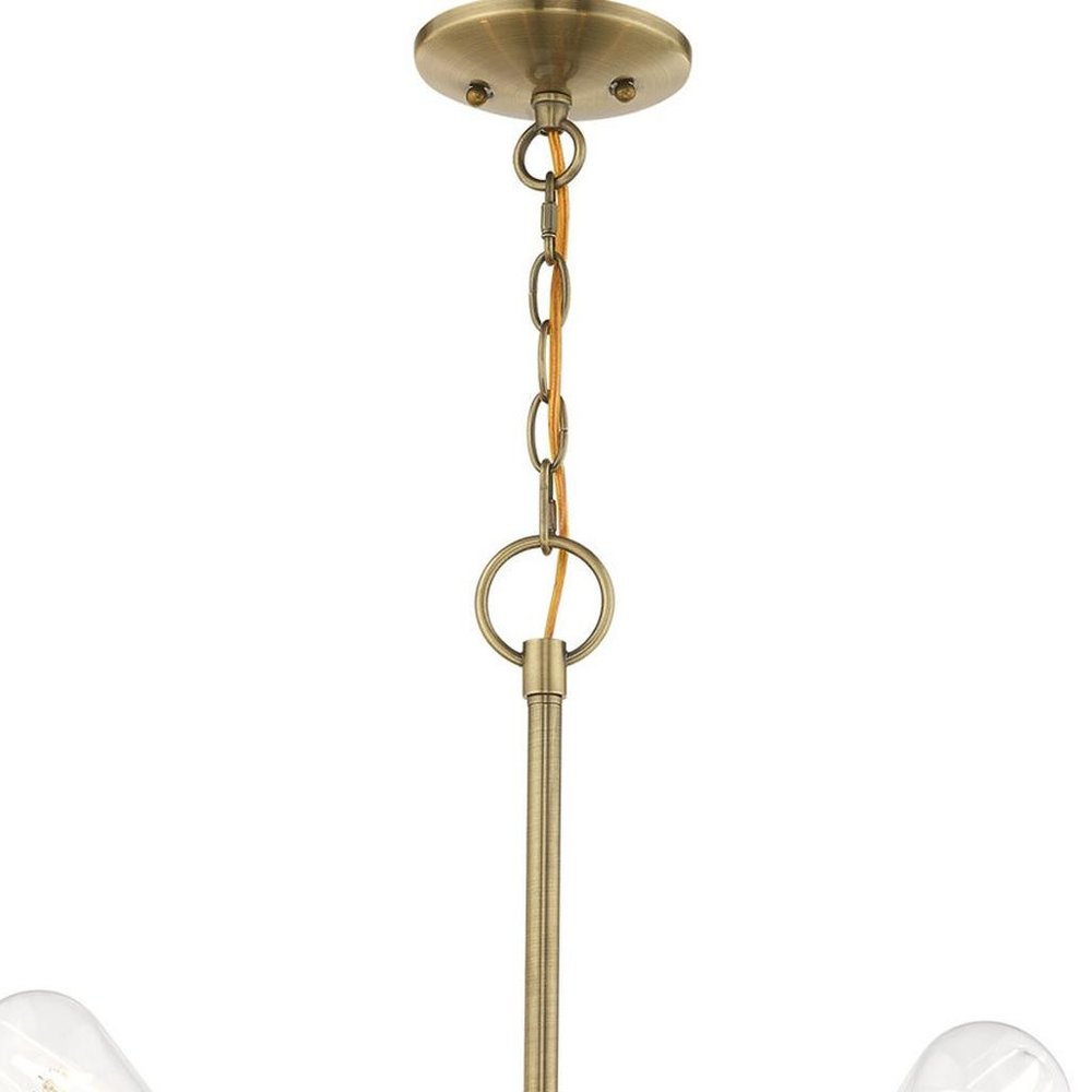 Five Light Dimmable Chandelier With Shades