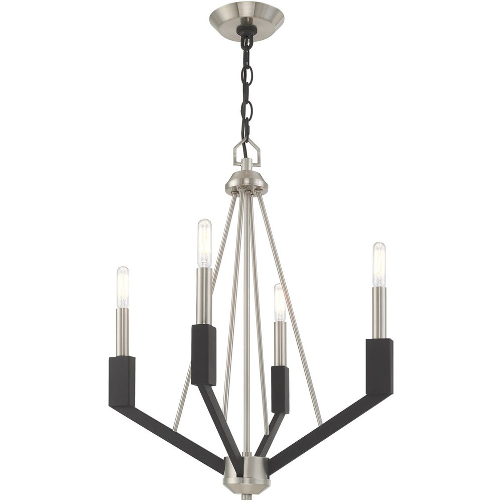Four Light Dimmable Chandelier With Shades