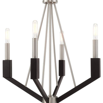 Four Light Dimmable Chandelier With Shades