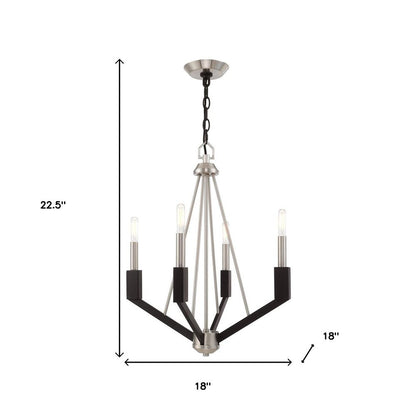 Four Light Dimmable Chandelier With Shades