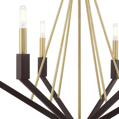 Six Light Dimmable Chandelier With Shades