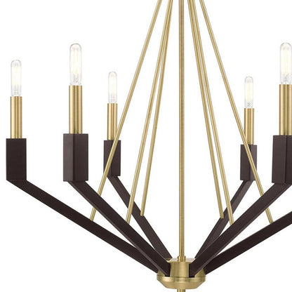 Six Light Dimmable Chandelier With Shades