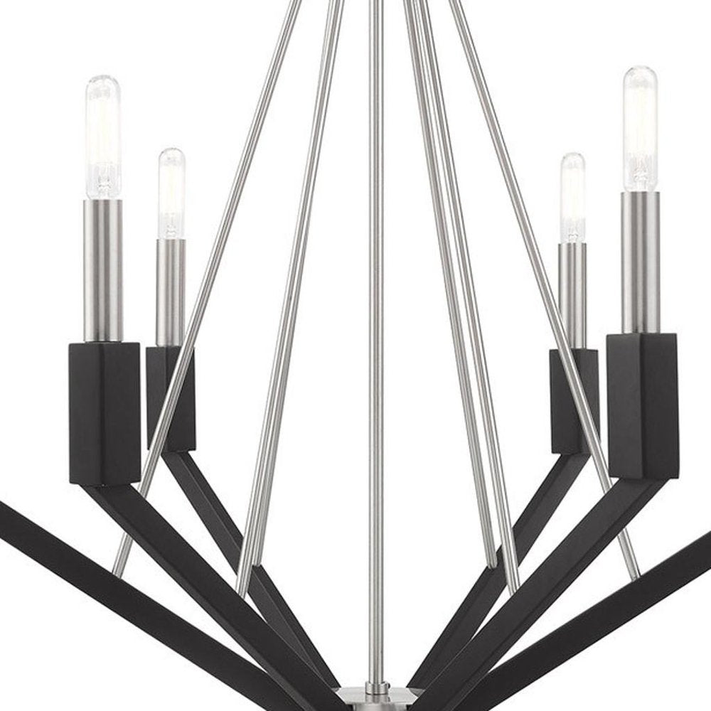 Six Light Dimmable Chandelier With Shades