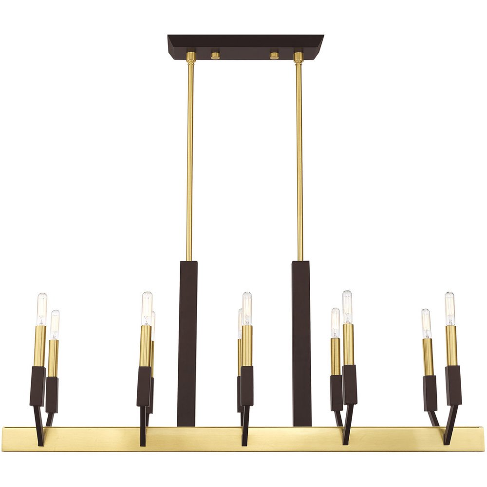 Ten Light Dimmable Chandelier With Shades