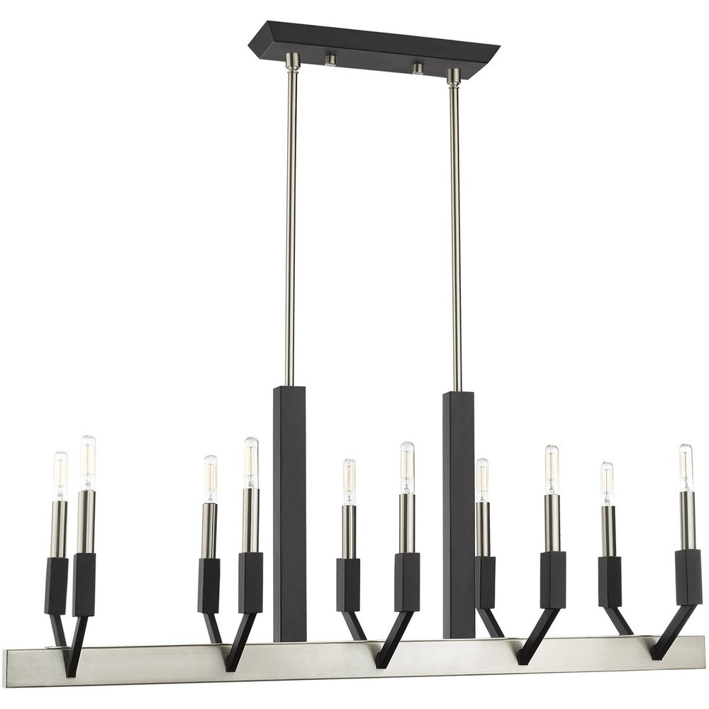 Ten Light Dimmable Chandelier With Shades