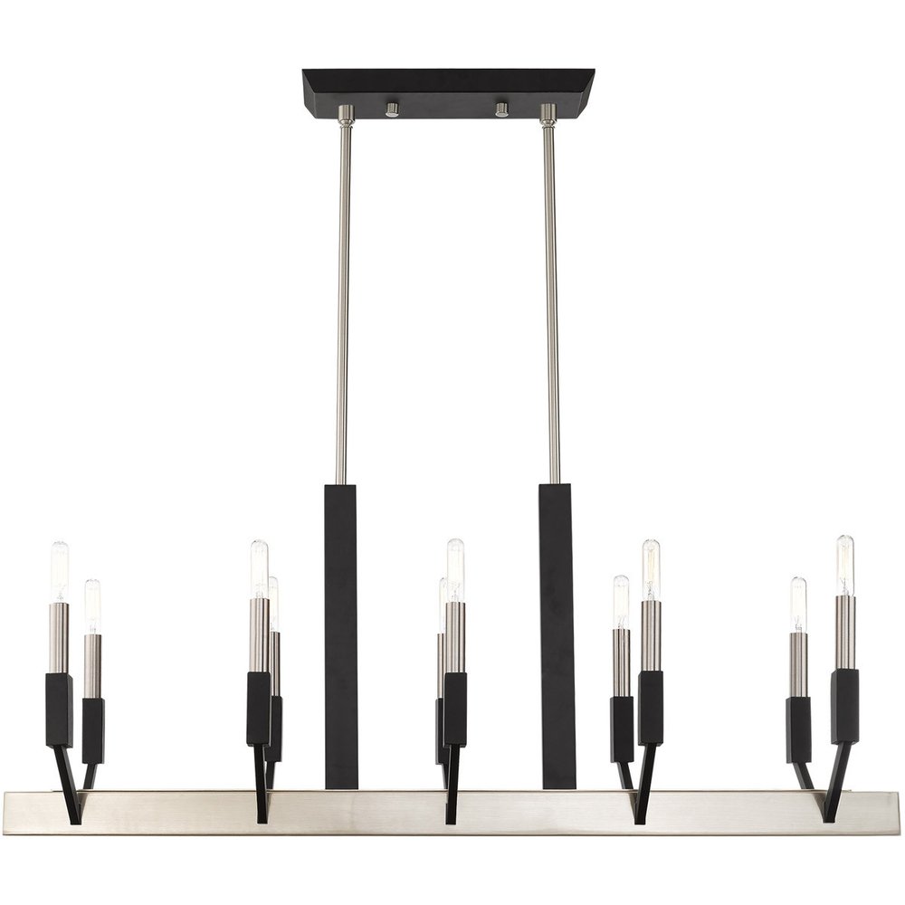 Ten Light Dimmable Chandelier With Shades