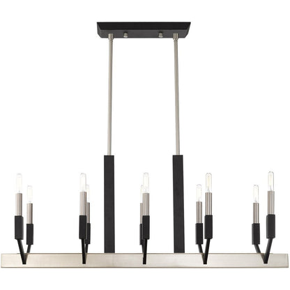 Ten Light Dimmable Chandelier With Shades