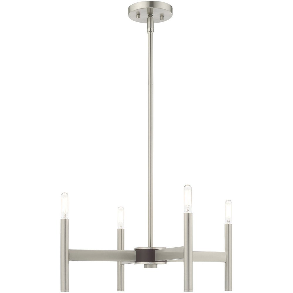 Four Light Dimmable Chandelier With Shades