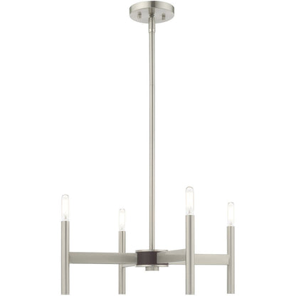 Four Light Dimmable Chandelier With Shades